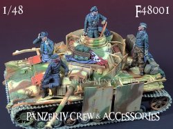 画像1: Darius Miniatures[DMF48001]1/48 WWII ドイツ IV号戦車 戦車兵4体/装備品セット