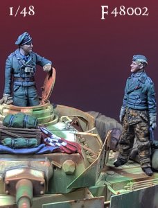 画像1: Darius Miniatures[DMF48002]1/48 WWII ドイツ戦車兵セット＃1(2体入) (1)
