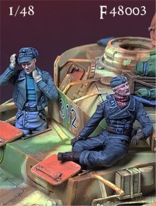 画像1: Darius Miniatures[DMF48003]1/48 WWII ドイツ戦車兵セット＃2(2体入) (1)