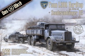 画像1: ダス・ヴェルク[USCDW35003X]1/35 FAUN L900 トラック (ソフトトップ＆ハードトップ付)w/SdAh115トレーラー (1)