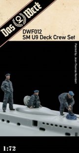 ダス・ヴェルク[USCDWF012]1/72 WW.I ドイツ Uボート SM U9用 甲板クルーフィギュアセット (3体)