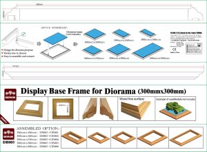 画像1: ダイオパーク[DB006]　ディスプレイベース枠 展示面長50cm×2本セット(底辺長541mm、高さ25mm) (1)