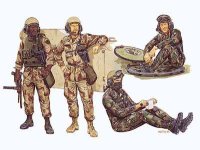 ドラゴンモデル[DR3020]1/35 アメリカ陸軍 タンククルーセット 湾岸戦争