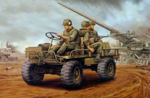 画像1: ドラゴンモデル[DR3317]1/35 ベトナム戦争 アメリカ海兵隊 M274トラック メカニカルミュール w/海兵隊員 (1)