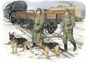 画像1: ドラゴンモデル[DR6098]1/35 WW.II ドイツ軍 野戦憲兵 w/軍用犬 (1)