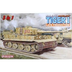 画像1: ドラゴンモデル[DR6253]1/35 WWII ドイツ重戦車Pz.Kpfw.VI Ausf.E ティーガーI 後期生産型 3in1 (1)