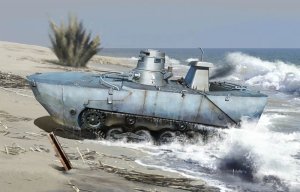 画像1: ドラゴンモデル[DR6916]1/35 WW.II 日本海軍 水陸両用戦車 特二式内火艇 "カミ" 海上浮航形態 (前期型フロート付き) (1)