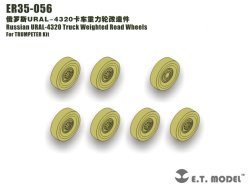 画像2: E.T.MODEL[ER35-056]露 URAL-4320 Truck 自重変形タイヤ