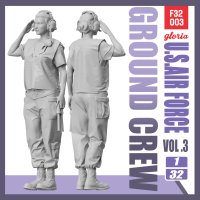 E.T.MODEL[F32003]1/32 現用 アメリカ空軍 グランドクルーVol.3 敬礼する女性整備員