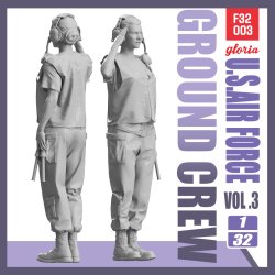 画像2: E.T.MODEL[F32003]1/32 現用 アメリカ空軍 グランドクルーVol.3 敬礼する女性整備員