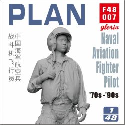 画像1: E.T.MODEL[F48007]1/48 現用 中国人民解放軍海軍 '70-'90年代の戦闘機パイロット