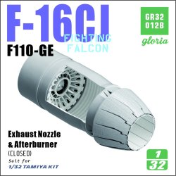画像1: E.T.MODEL[GR32012B]1/32 現用 アメリカ F-16CJファイティングファルコン F110-GE排気ノズル&アフターバーナー 閉状態(タミヤ用)
