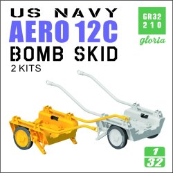 画像1: E.T.MODEL[GR32210]1/32 現用 アメリカ海軍 エアロ12C爆弾スキッド(2個入)