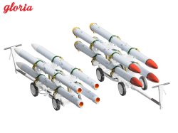 画像7: E.T.MODEL[GR32213]1/32 現用 アメリカ海軍 MHU-191A/M弾薬運搬車 w/AIM-120C空対空ミサイル