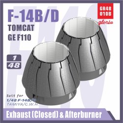 画像2: E.T.MODEL[GR48010B]1/48 現用 アメリカ F-14B/Dトムキャット F110-GE-400用排気ノズル/アフターバーナー 閉状態(タミヤ/グレートウォールホビー用)