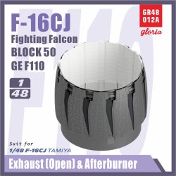画像1: E.T.MODEL[GR48012A]1/48 現用 アメリカ F-16CJファイティングファルコン F110-GE用排気ノズル/アフターバーナー 開状態(タミヤ用)