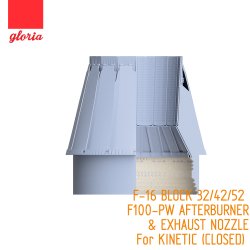 画像3: E.T.MODEL[GR48017B]1/48 現用 米 アメリカF-16Cブロック32/42/52 F100-PWアフターバーナー&排気ノズル閉口状態(キネティック用)