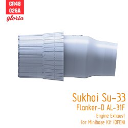 画像3: E.T.MODEL[GR48026A]1/48 現用 露/ソ スホーイSu-33フランカーD AL-31F排気ノズルセット 開状態(ミニベース用)
