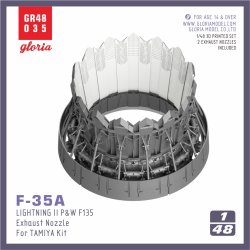 画像2: E.T.MODEL[GR48035]1/48 現用 アメリカ F-35AライトニングII P&W F135用排気ノズル(タミヤ用)