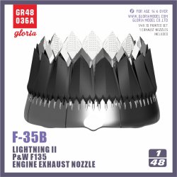 画像1: E.T.MODEL[GR48036A]1/48 現用 アメリカ F-35BライトニングII 排気ノズル 開状態(タミヤ用)