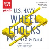 E.T.MODEL[GR48201]1/48 現用 米 アメリカ海軍 航空機用車輪止め WC-4/5(4個セット)