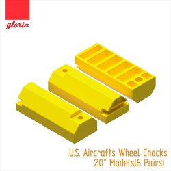 画像2: E.T.MODEL[GR48202]1/48 現用 米 アメリカ空軍 航空機用車輪止め 20モデル(6個セット)