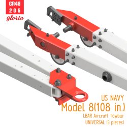 画像2: E.T.MODEL[GR48206]1/48 現用 アメリカ海軍 モデル8(108インチ)ALBAR 航空機牽引バー(3個入)