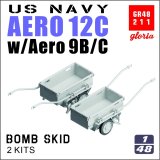 E.T.MODEL[GR48211]1/48 現用 アメリカ海軍 エアロ12C爆弾スキッド エアロ9B/Cアダプター付(2個入)