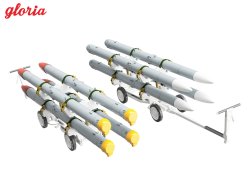 画像2: E.T.MODEL[GR48213]1/48 現用 アメリカ海軍 MHU-191A/M弾薬運搬車 w/AIM-120C空対空ミサイル