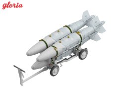 画像2: E.T.MODEL[GR48214]1/48 現用 アメリカ海軍 MHU-191A/M弾薬運搬車 w/GBU-32 1000ポンド爆弾