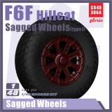 E.T.MODEL[GR48306A]1/48 WWII アメリカ F6Fヘルキャット 自重変形タイヤセット タイプ1(エデュアルド用)