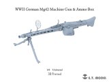E.T.MODEL[P06-001]1/6 WWII ドイツ MG42機関銃&ドラム弾倉(3Dプリント製)