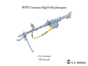 画像1: E.T.MODEL[P16-001]1/16 WWII ドイツ MG34機関銃(3Dプリンター) (1)