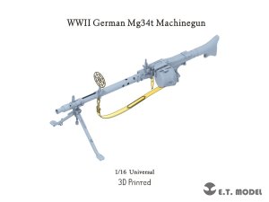 画像1: E.T.MODEL[P16-002]1/16 WWII ドイツ MG34T機関銃 車載型(3Dプリンター) (1)