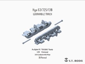 画像1: E.T.MODEL[P35-004]1/35 WWII ドイツタイガーI型 初期型可動履帯(3D) (1)