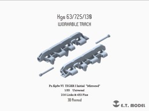 画像1: E.T.MODEL[P35-005]1/35 WWIIドイツタイガーI型 極初期型ミラータイプ(3D) (1)