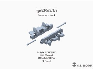 画像1: E.T.MODEL[P35-006]1/35 WWII ドイツタイガーI 鉄道輸送用可動履帯(3D) (1)