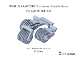 画像1: E.T.MODEL[P35-041]1/35 WWII アメリカ陸軍 T1E1"アースワーム"地雷処理装置セット(アスカモデル M32B1戦車回収車後期型用)