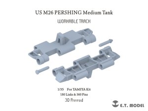 画像1: E.T.MODEL[P35-058]1/35 WWII アメリカ M26パーシング中戦車用可動式履帯(タミヤ用) (1)