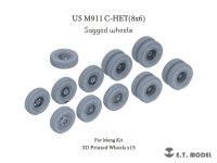 E.T.MODEL[P35-118]1/35 現用 アメリカ M911 C-HET(8x6) 戦車運搬トラック 自重変形タイヤ(モンモデル用)