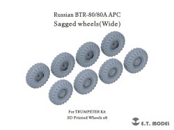 画像1: E.T.MODEL[P35-120]1/35 現用 ロシア BTR-80/80A 装甲兵員輸送車 自重変形タイヤ(幅広型 トランペッター用)