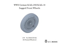 画像1: E.T.MODEL[P35-124]1/35 WWII ドイツ Sd.Kfz.250/Sd.Kfz.10用 自重変形タイヤセット(ドラゴン用)