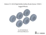 E.T.MODEL[P35-127]1/35 現用 アメリカ M142高機動ロケット砲システム(ハイマース)用 自重変形タイヤセット(トランペッター用)