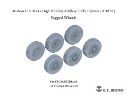 画像1: E.T.MODEL[P35-127]1/35 現用 アメリカ M142高機動ロケット砲システム(ハイマース)用 自重変形タイヤセット(トランペッター用)