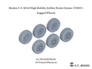 画像1: E.T.MODEL[P35-127]1/35 現用 アメリカ M142高機動ロケット砲システム(ハイマース)用 自重変形タイヤセット(トランペッター用) (1)