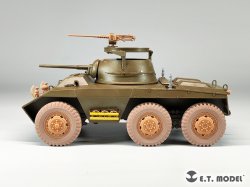 画像8: E.T.MODEL[P35-150]1/35 WWII アメリカ M8グレイハウンド/M20高速偵察車用自重変形タイヤ(タミヤ用)