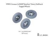 E.T.MODEL[P35-159]1/35 WWII ドイツ L4500Rマウルティア重ハーフトラック 自重変形タイヤセット(ズベズダ3603用)