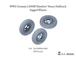 画像1: E.T.MODEL[P35-159]1/35 WWII ドイツ L4500Rマウルティア重ハーフトラック 自重変形タイヤセット(ズベズダ3603用)