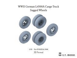 画像1: E.T.MODEL[P35-160]1/35 WWII ドイツ L4500Aカーゴトラック 自重変形タイヤセット(ズベズダ3596用)