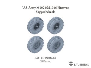 画像1: E.T.MODEL[P35-168]1/35 現用 アメリカ M1024/M1046ハンビー 自重変形タイヤセット(タミヤ用) (1)